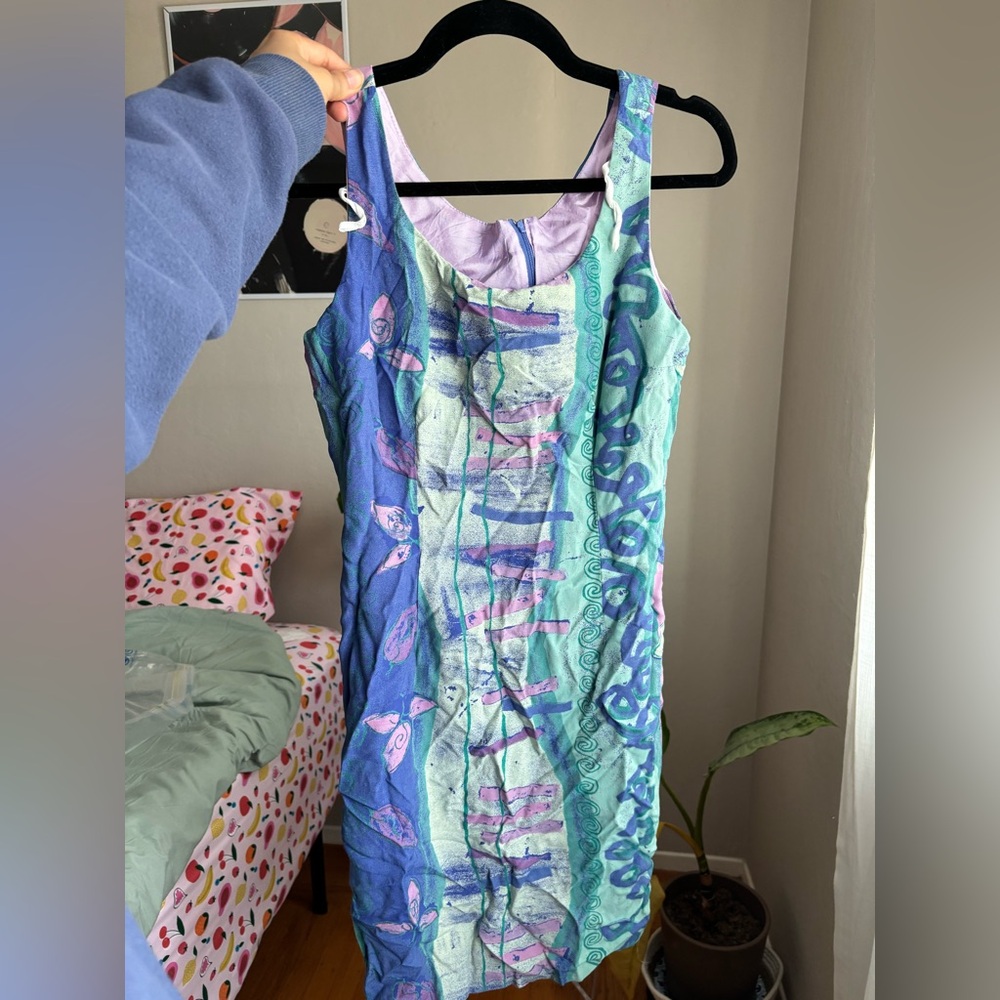 Vintage rabbit rabbit rabbit design mini dress